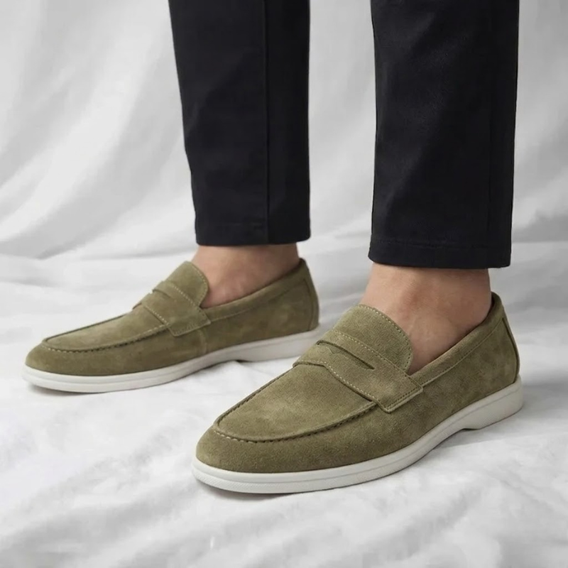Mayfair Suede Penny Loafers - 12