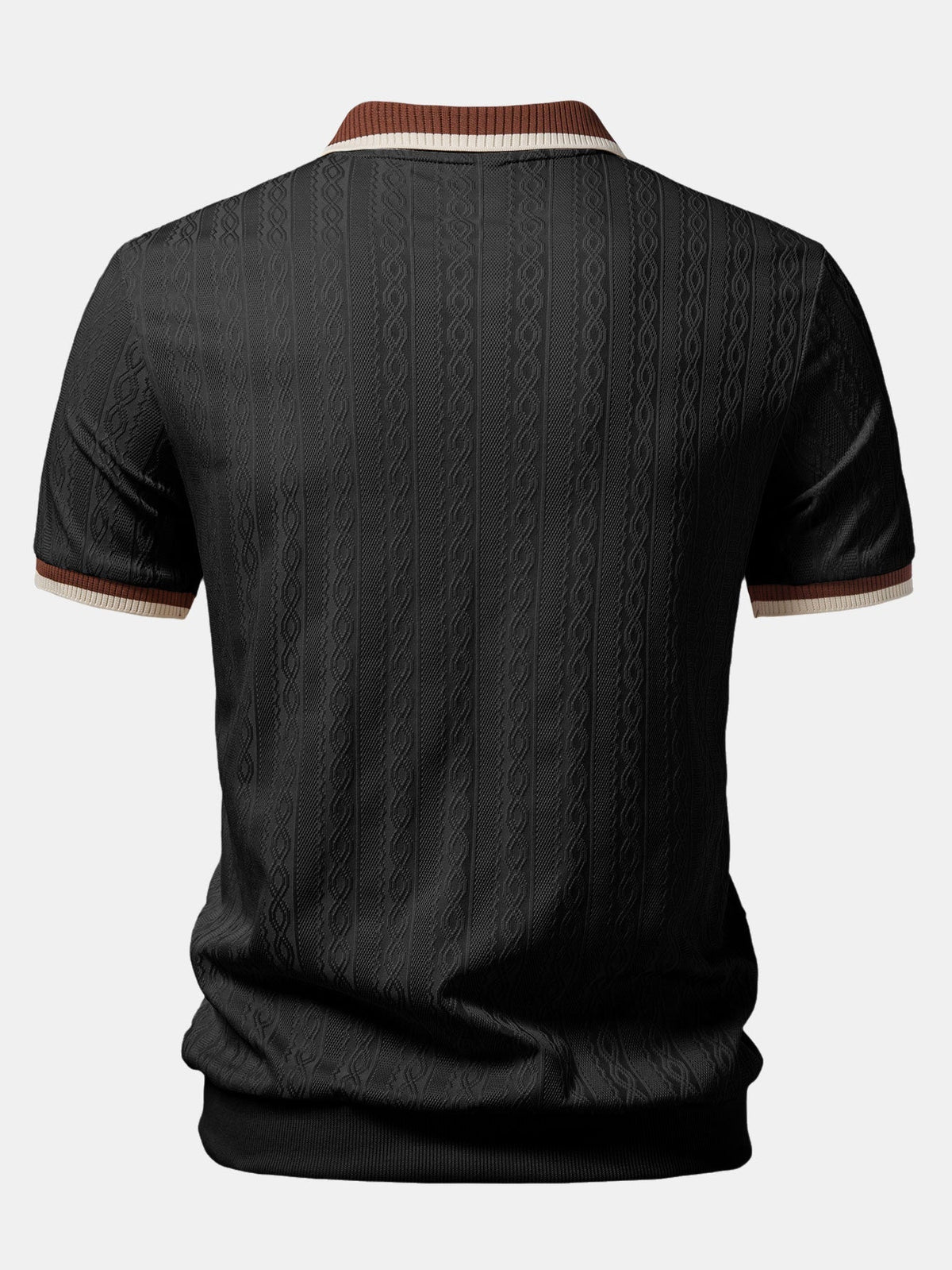 TAORMINA Knitted Zip Polo Shirt - 7