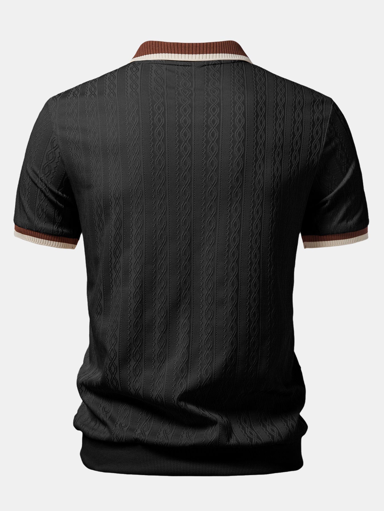 TAORMINA Knitted Zip Polo Shirt - 7