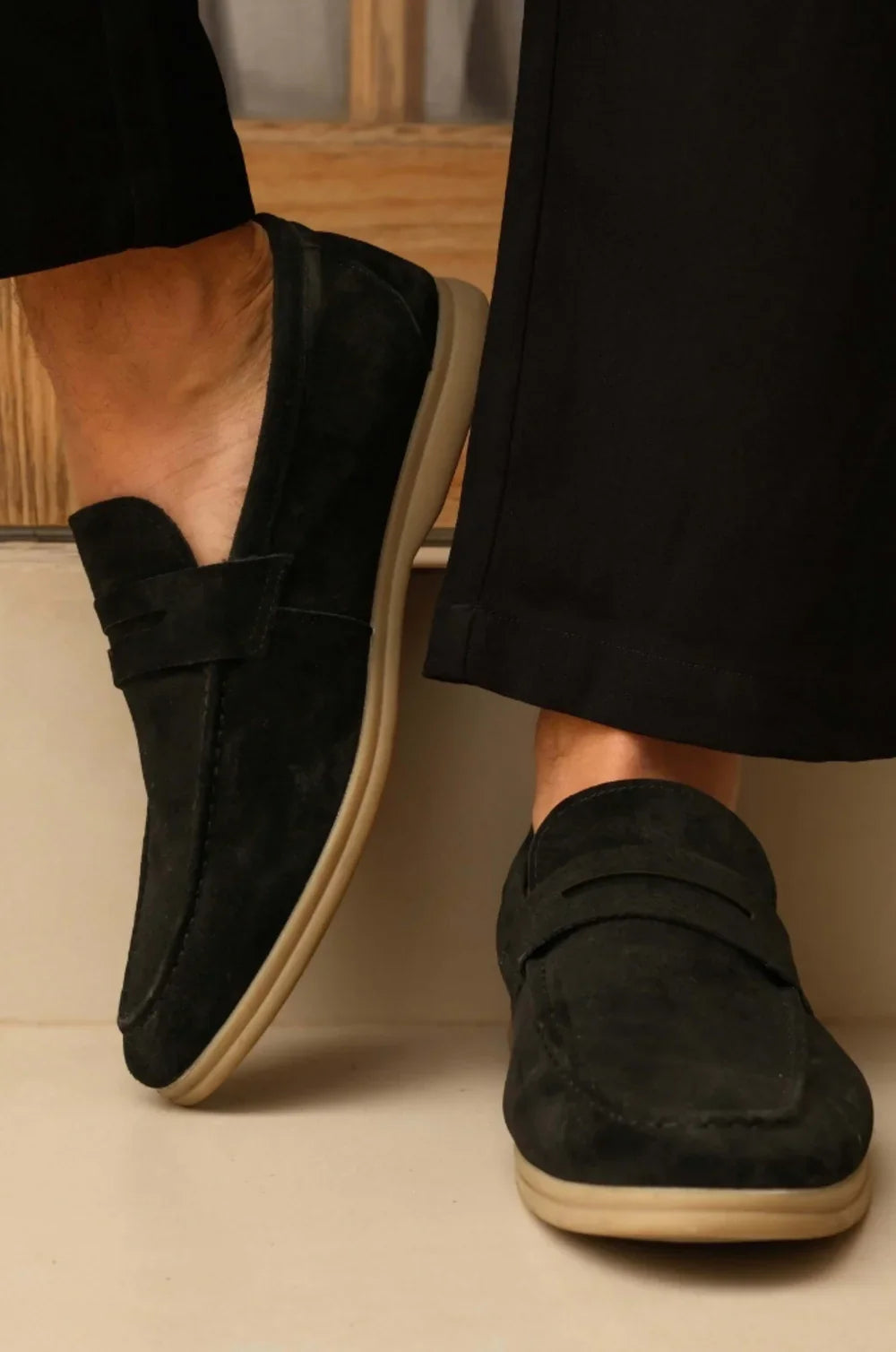ATHÈNES Suede Leather Loafers - 2