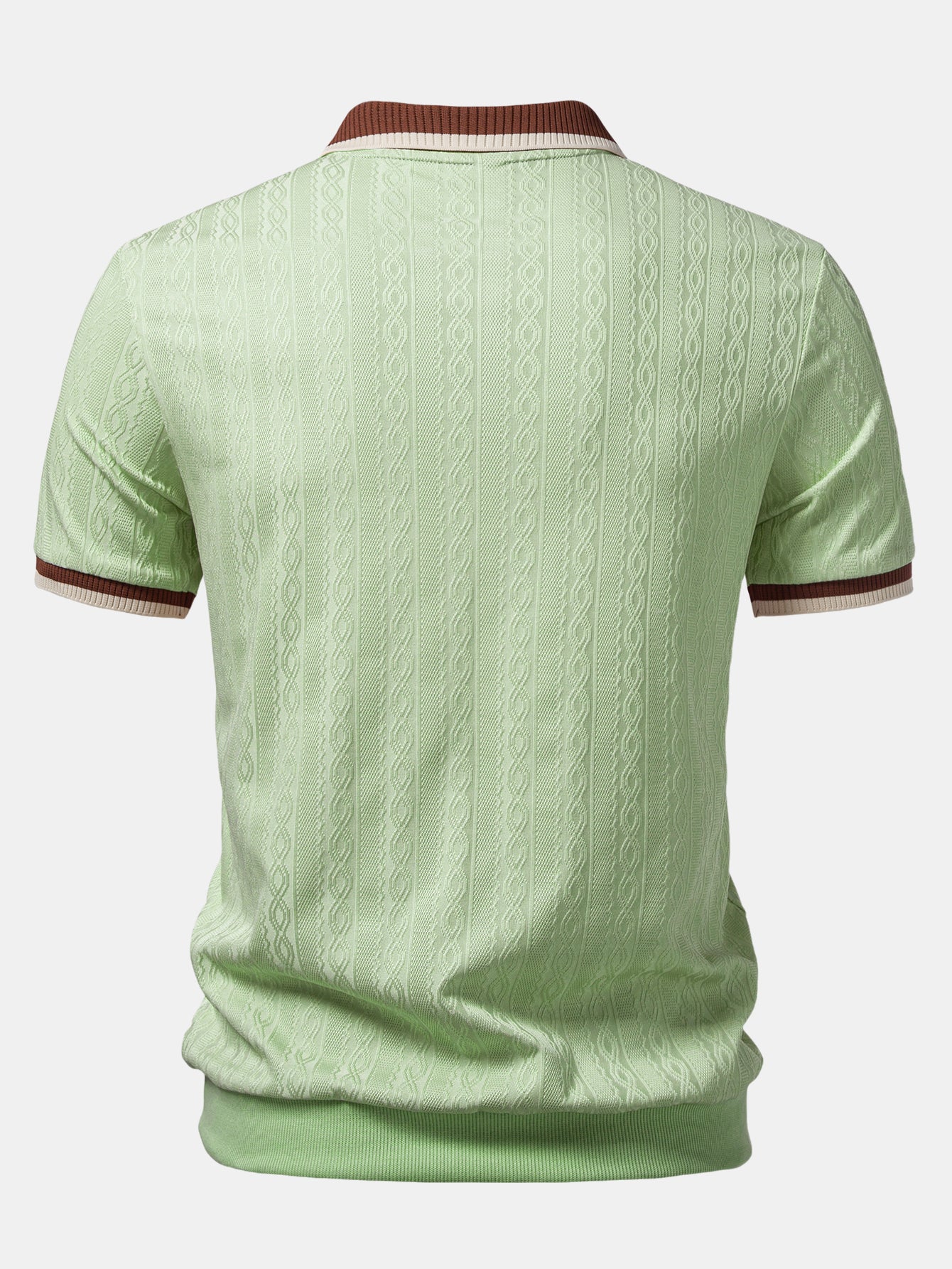 TAORMINA Knitted Zip Polo Shirt - 9