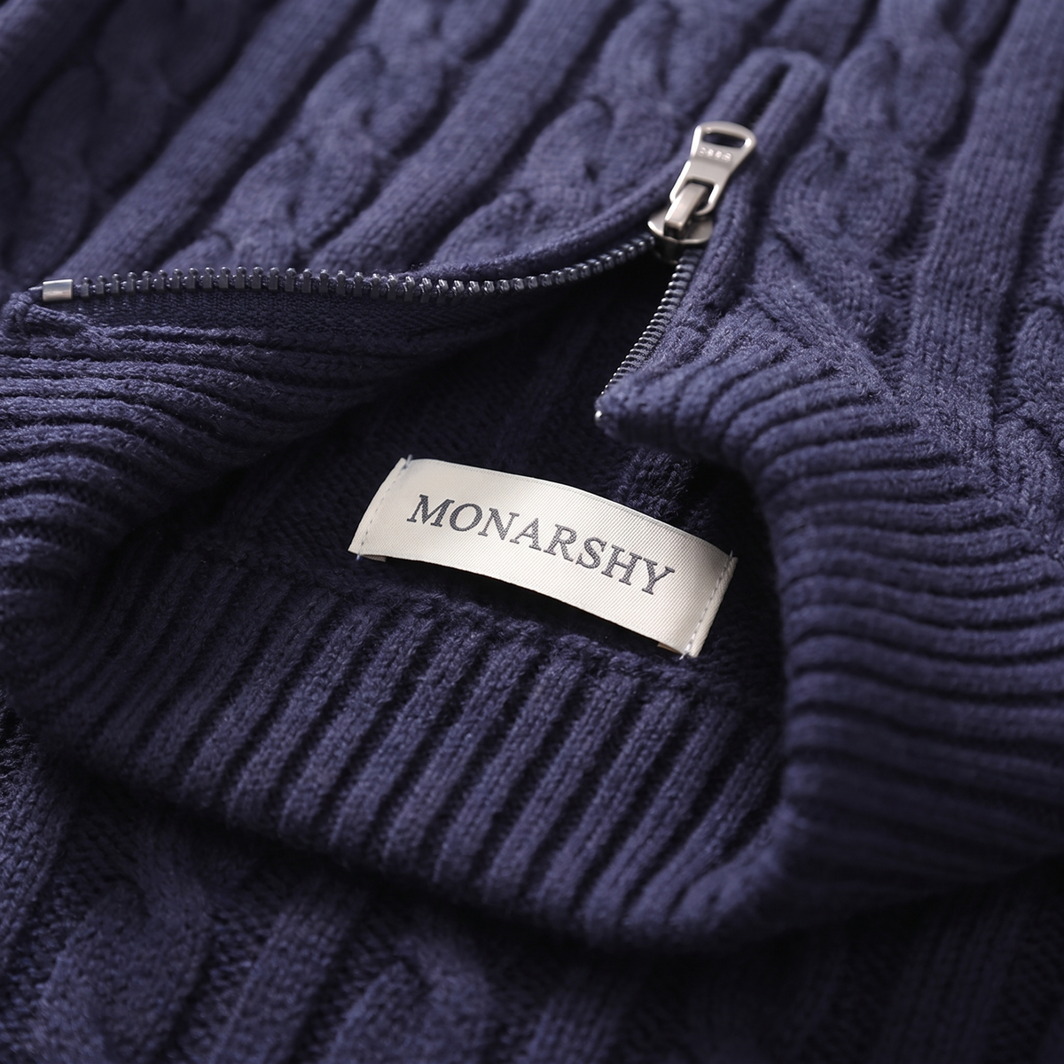 Furore Set — Cable Knit Zip Sweater & Fitted Trousers