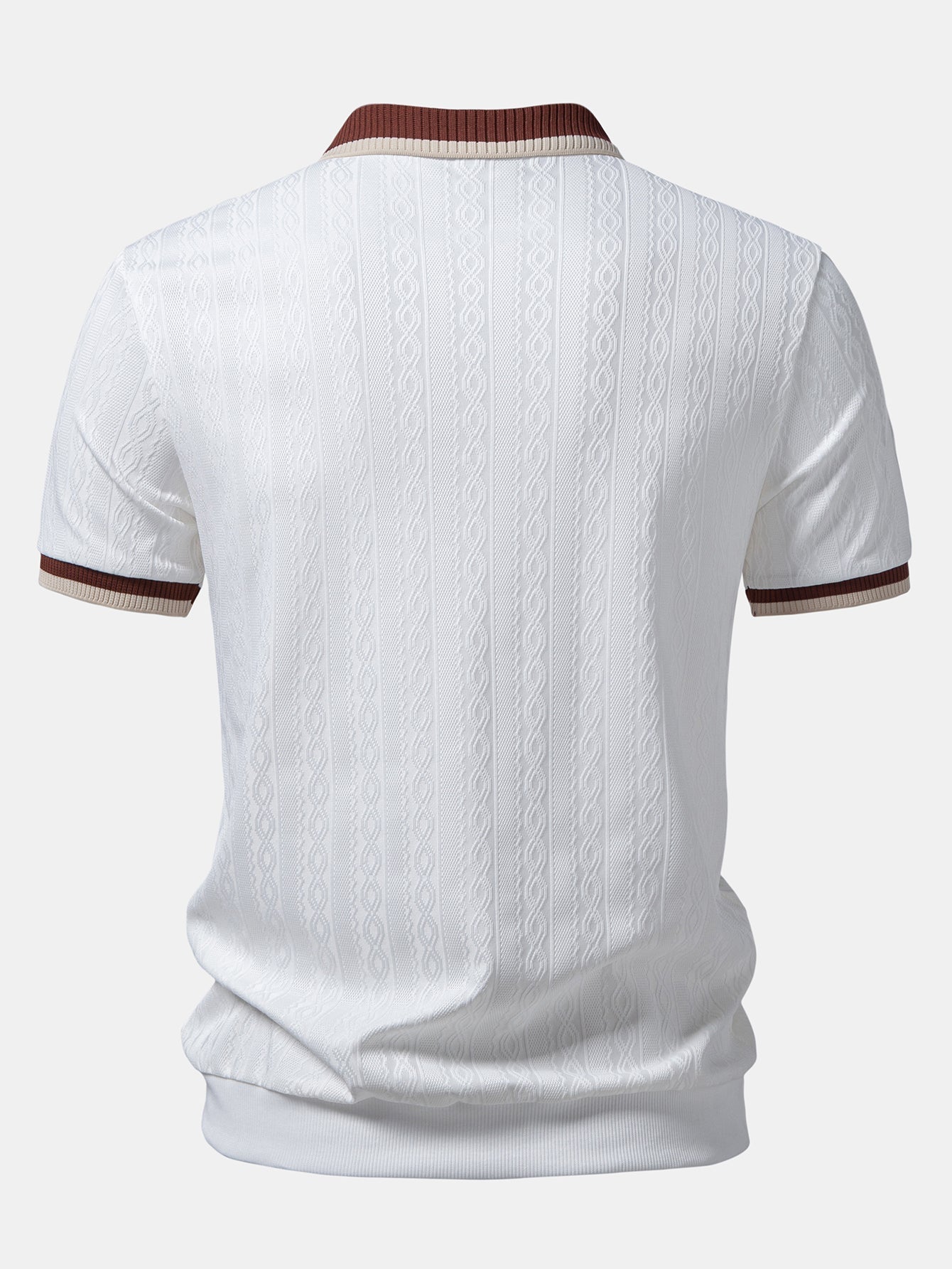 TAORMINA Knitted Zip Polo Shirt - 8