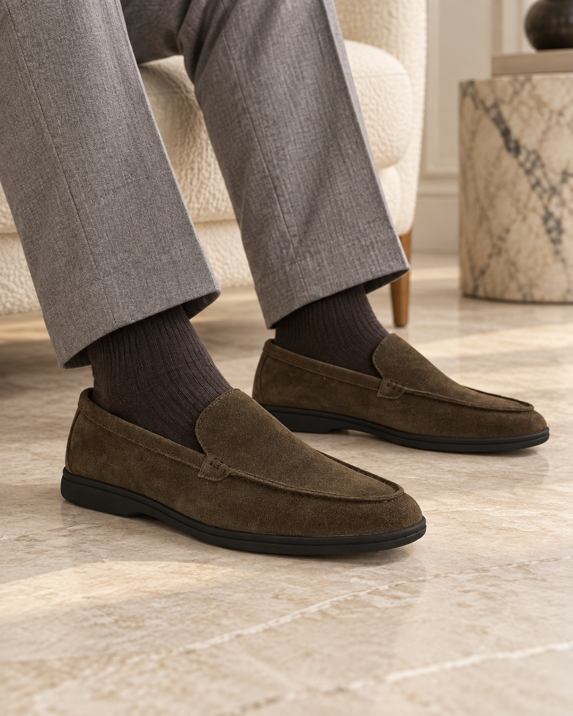 LUGANO Suede Loafers