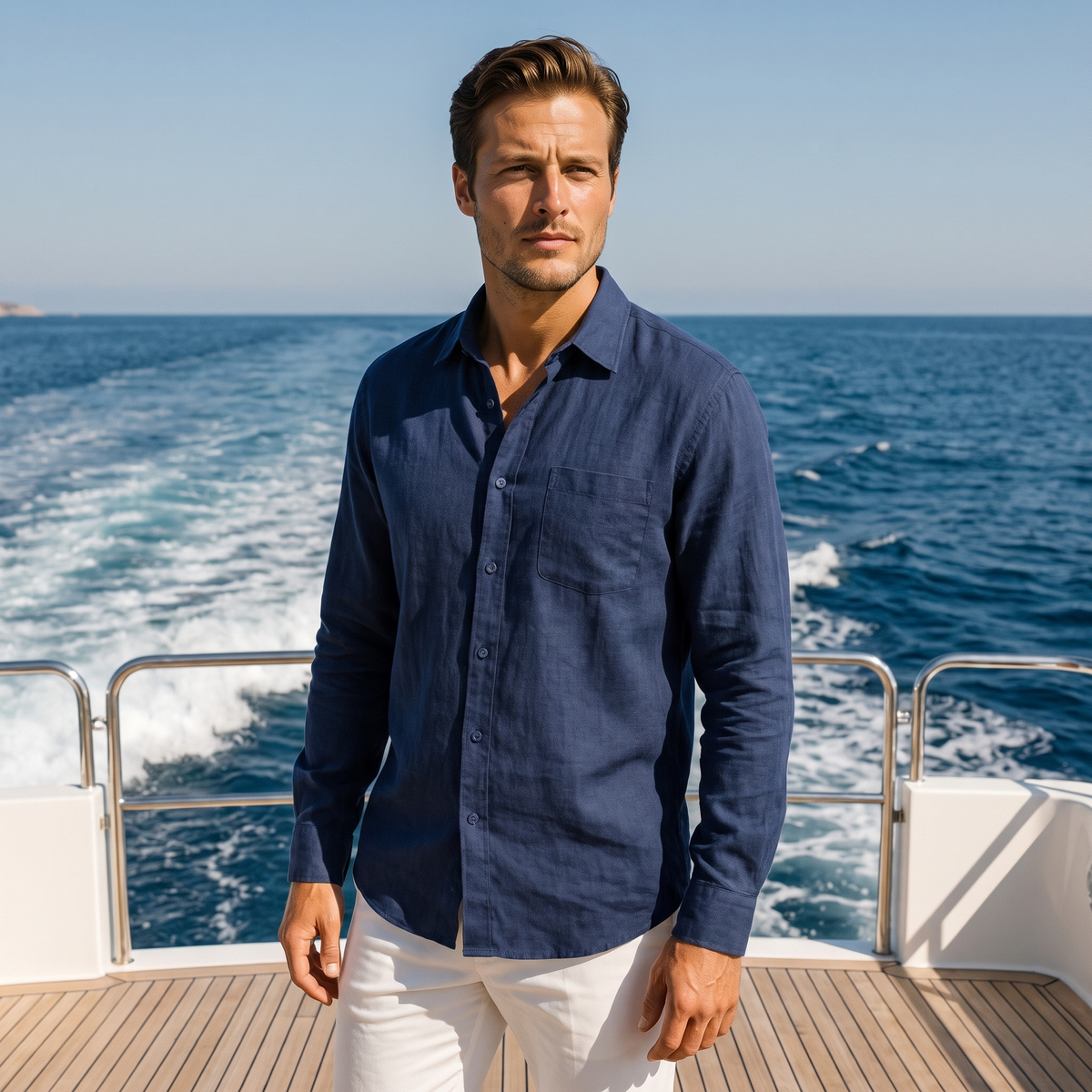 Camogli Shirt — Linen Shirt with Chest Pocket
