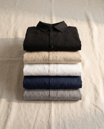 Ponza Shirt — Long Sleeve Linen Shirt