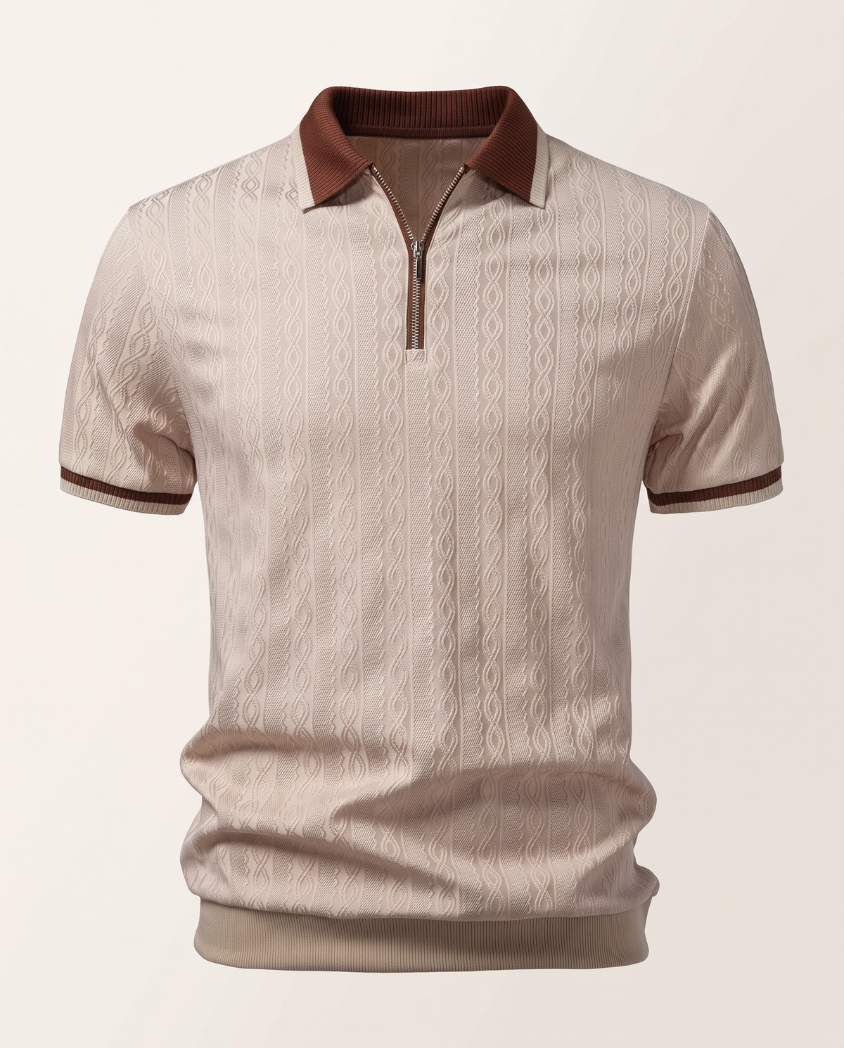 TAORMINA Knitted Zip Polo Shirt