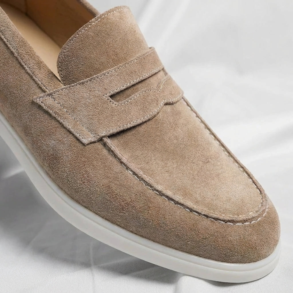 Mayfair Suede Penny Loafers - 10